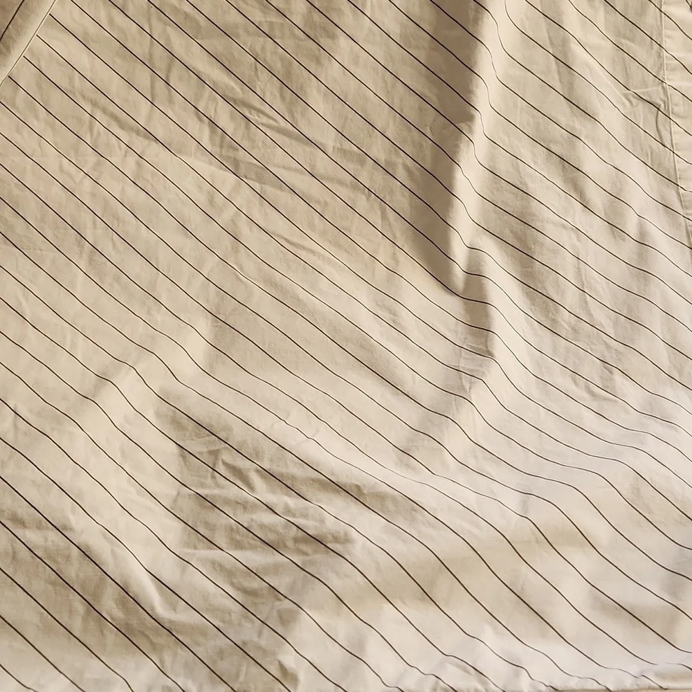 Lacoste Doubles Collection White Striped Cotton Duvet Set Sz Full